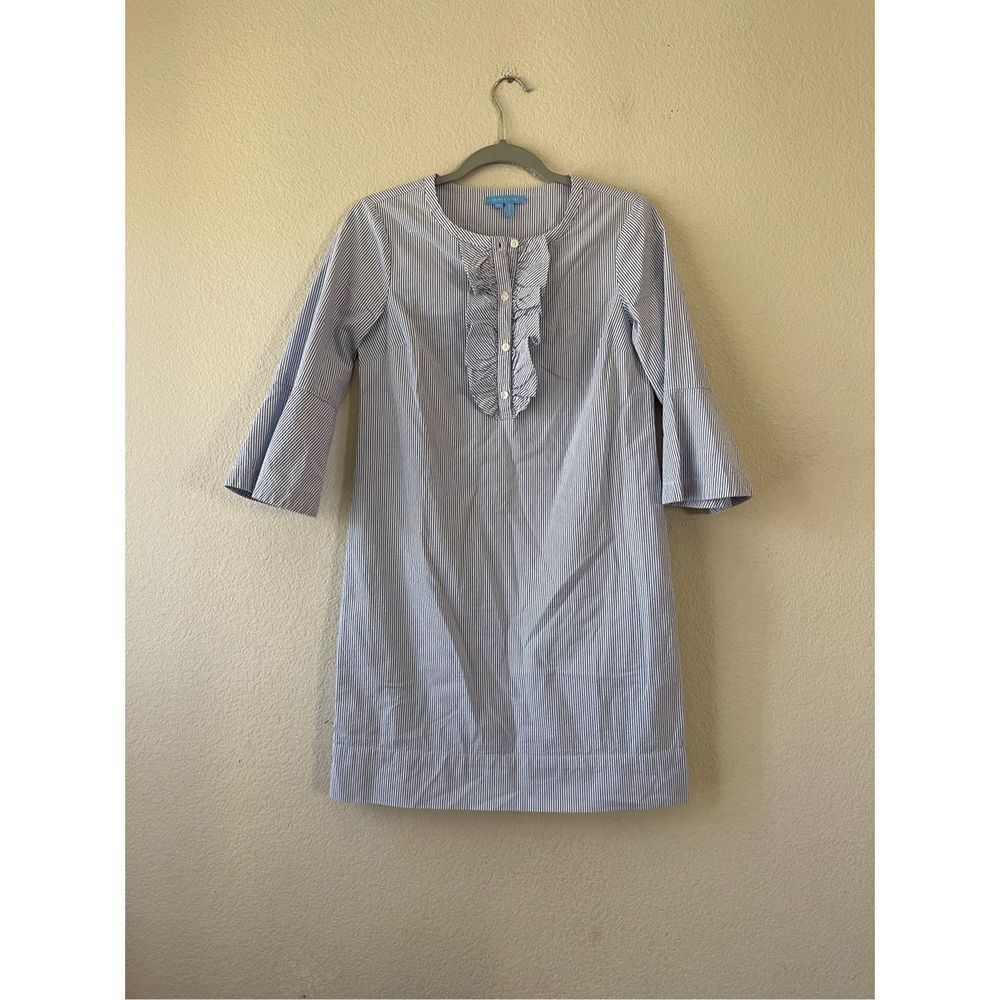 Draper James‎ cotton striped ruffle mini dress size 0